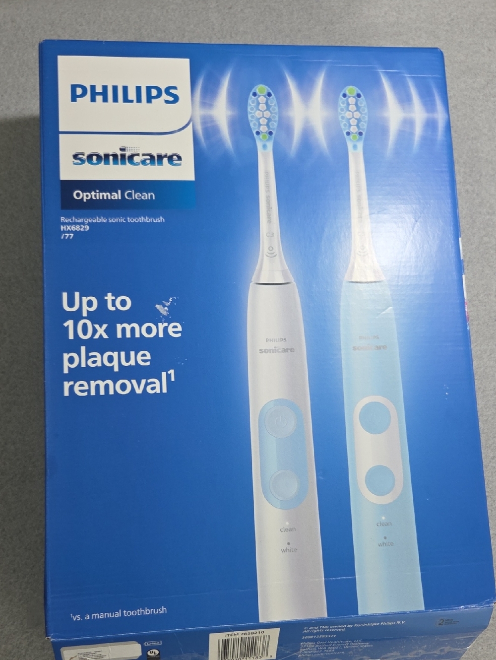 Philips Sonicare Optimal Clean Toothbrush 2 Pack No Heads